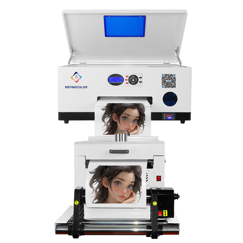 Refinecolor 330mm A3 DTF Impressora XP600/i1600 Máquina de impressão de camisetas Transferência de calor para tecidos 