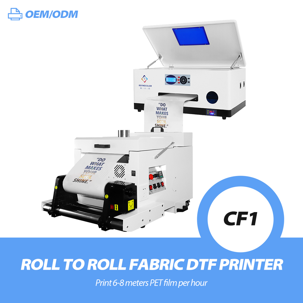 Refinecolor 330mm A3 DTF Impressora XP600/i1600 Máquina de impressão de camisetas Transferência de calor para tecidos 